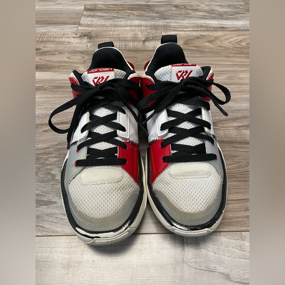 Nike Air Jordan One Take 5 Basketball Shoes White Black Red Youth Size 5 Unisex - Picture 2 of 9